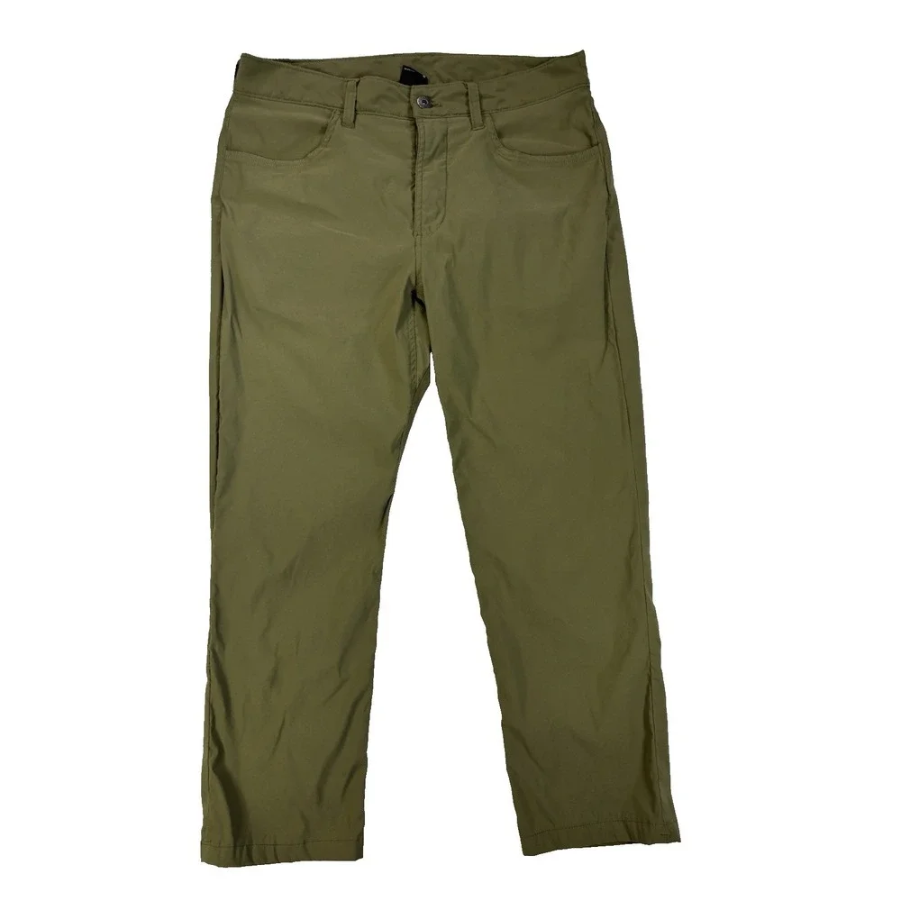 The North Face Men's 32X25 Green‎ Cropped Outdoors Hiking Trail Athleisure Pants